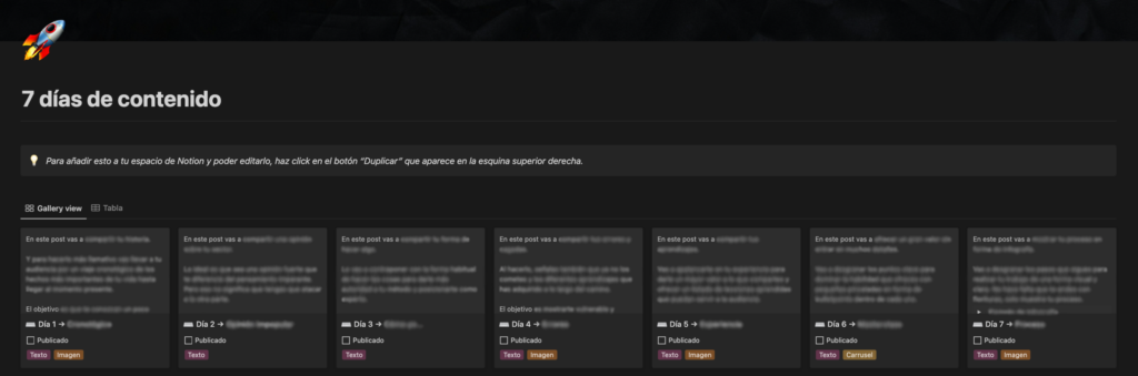 plantillas de contenido